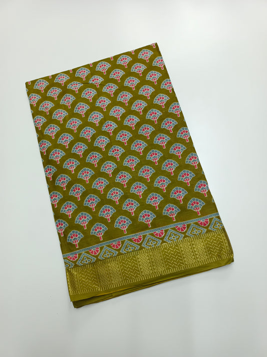 FANCY PRINTED JAIPUR COTTON SAREE