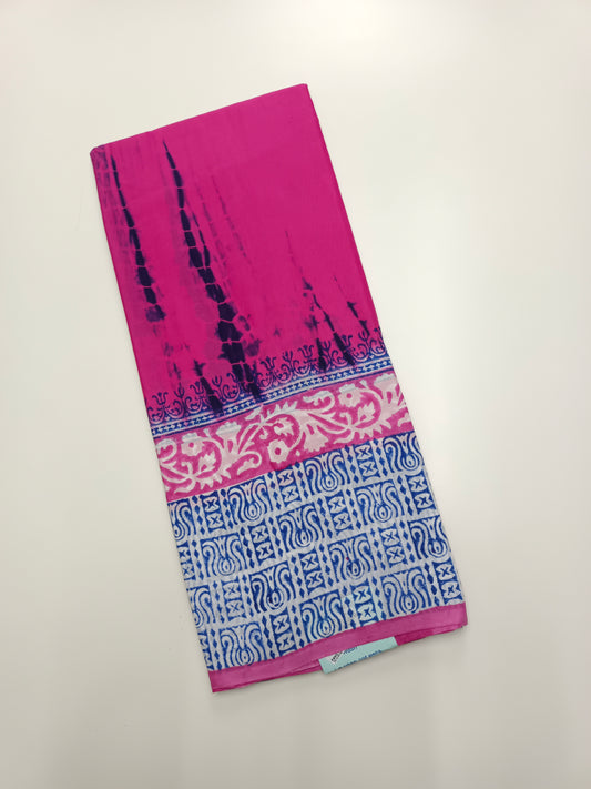 FANCY PRINTED JAIPUR COTTON SAREE