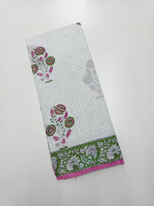 FANCY PRINTED JAIPUR COTTON SAREE