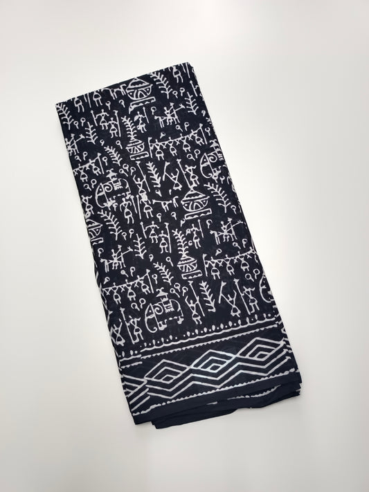 FANCY PRINTED JAIPUR COTTON SAREE