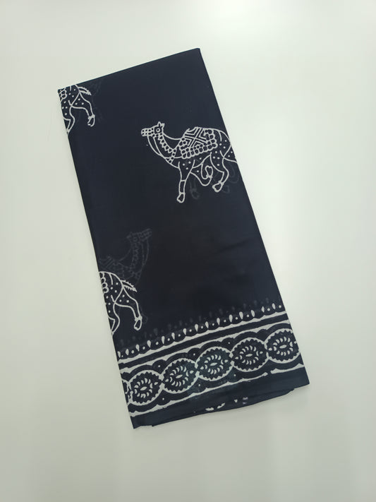FANCY PRINTED JAIPUR COTTON SAREE
