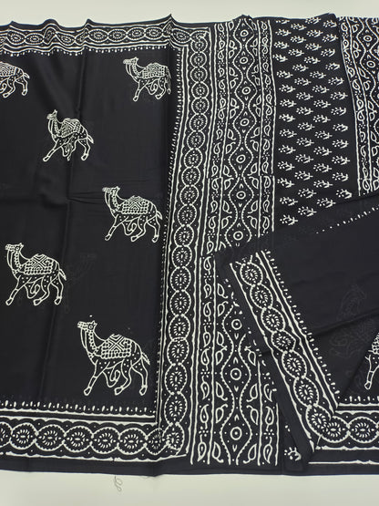 FANCY PRINTED JAIPUR COTTON SAREE