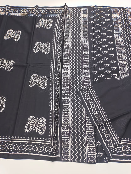 FANCY PRINTED JAIPUR COTTON SAREE