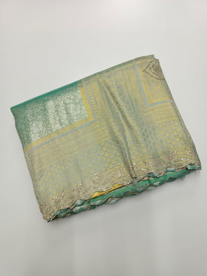 FANCY TISSUE BROCADE SAREE