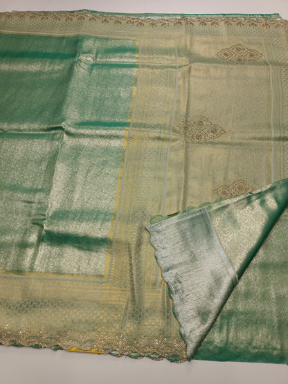 FANCY TISSUE BROCADE SAREE