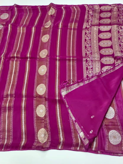 PARTYWEAR SEMI CREPE SILK SAREE