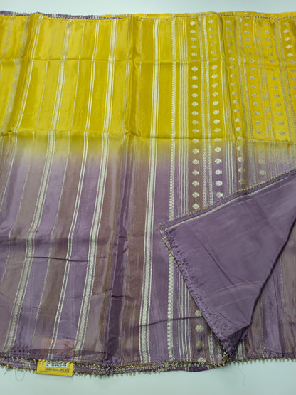 FANCY 2D SEMI CREPE CUTDANA WORK SAREE
