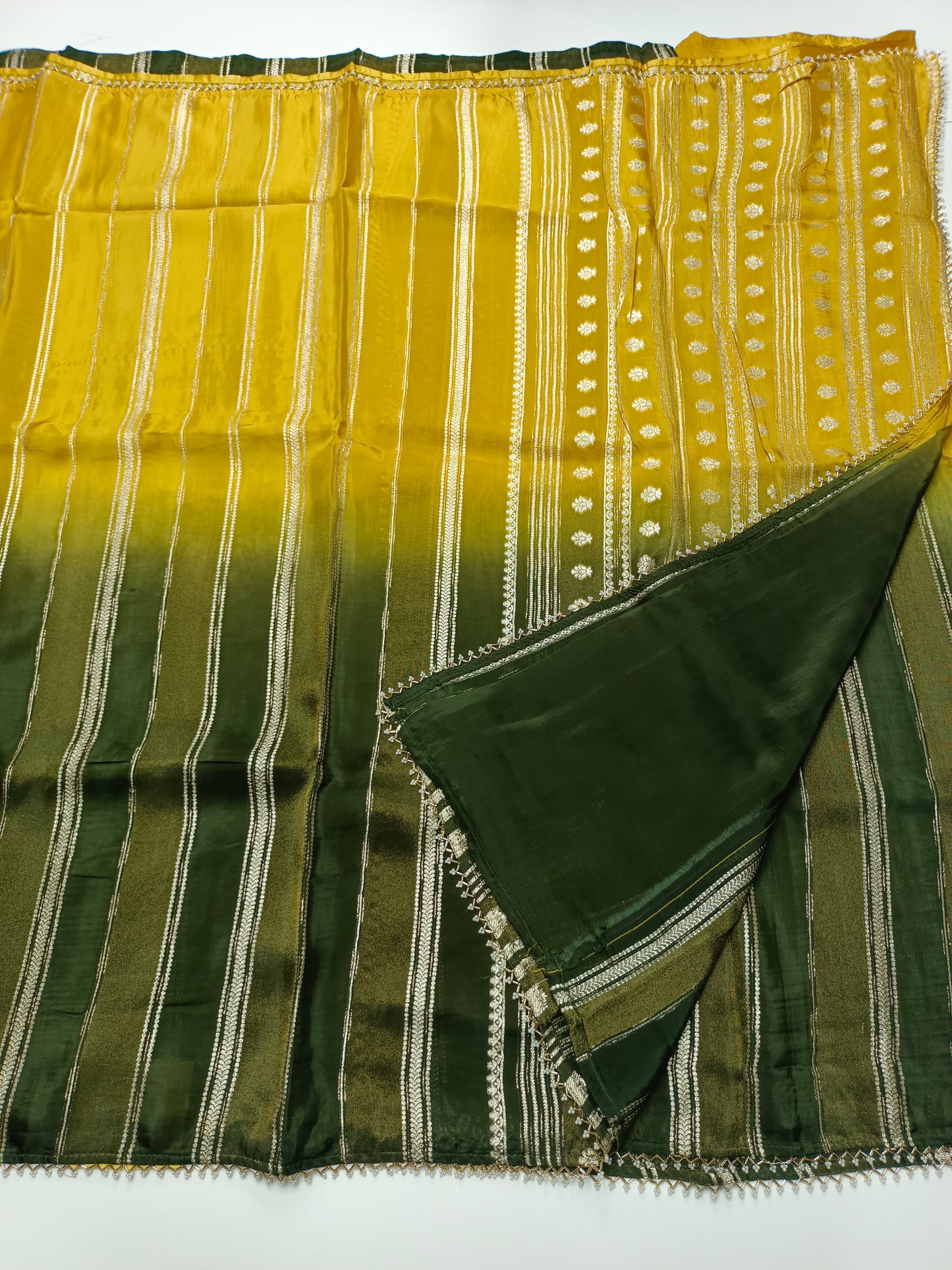 FANCY 2D SEMI CREPE CUTDANA WORK SAREE