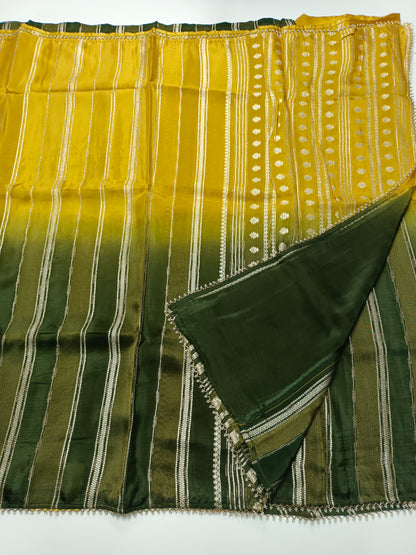 FANCY 2D SEMI CREPE CUTDANA WORK SAREE