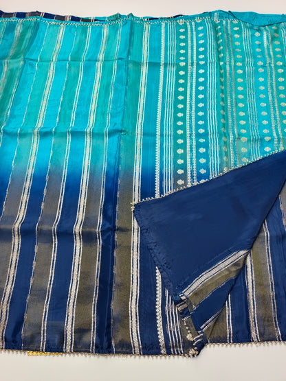 FANCY 2D SEMI CREPE CUTDANA WORK SAREE