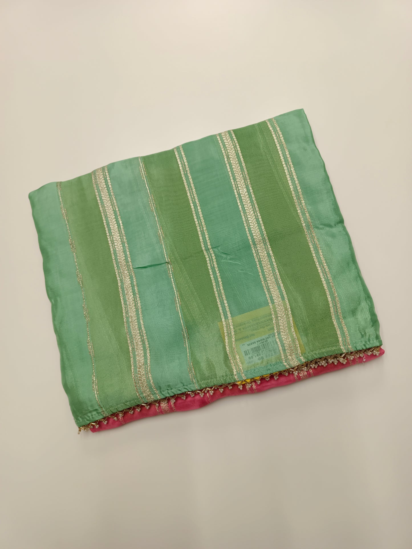 FANCY 2D SEMI CREPE CUTDANA WORK SAREE