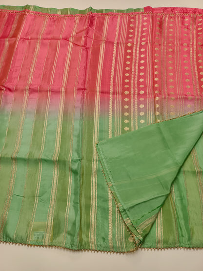 FANCY 2D SEMI CREPE CUTDANA WORK SAREE