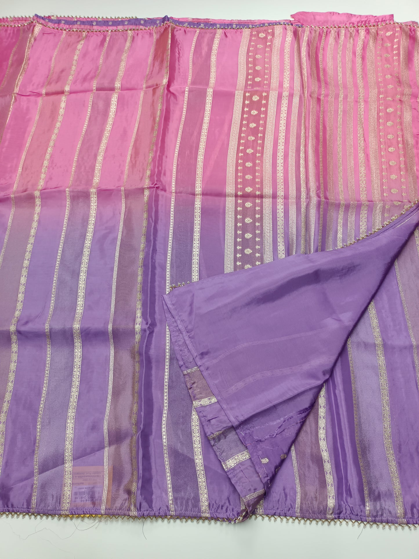 FANCY 2D SEMI CREPE CUTDANA WORK SAREE