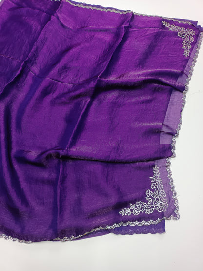 FANCY CHIFFON EMBROIDERY WORK SAREE