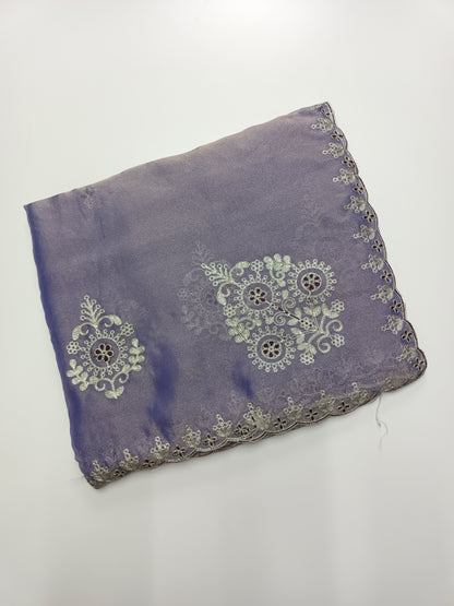 FANCY CHIFFON EMBROIDERY WORK SAREE