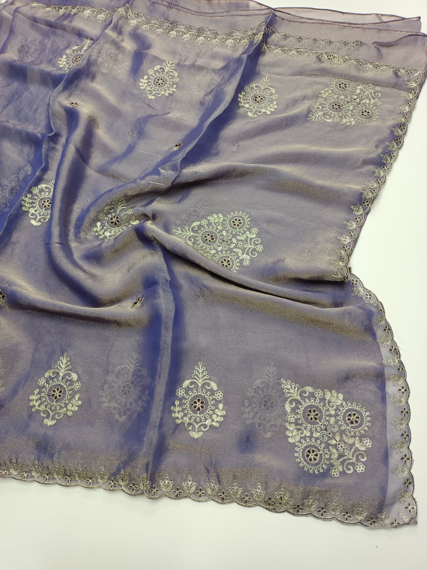 FANCY CHIFFON EMBROIDERY WORK SAREE