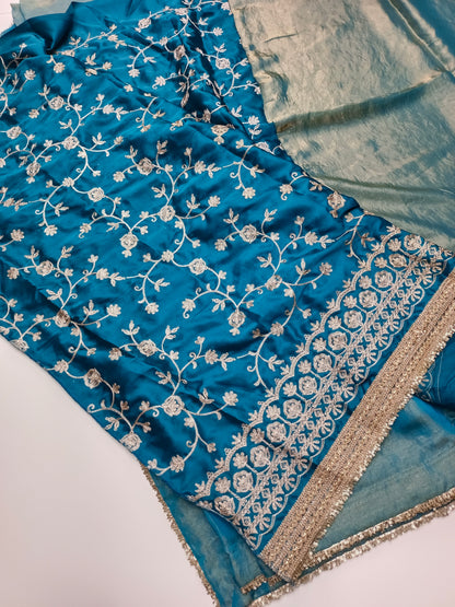 FANCY CHIFFON EMBROIDERY WORK SAREE