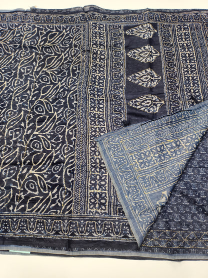 FANCY CHANDERI THREAD KANTHA WORK SAREE