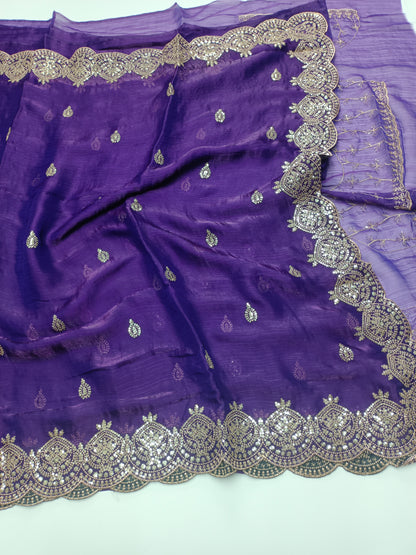 FANCY WORK SAREE
