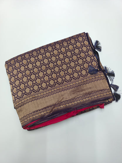 BANARASI CREPE BROCADE SAREE