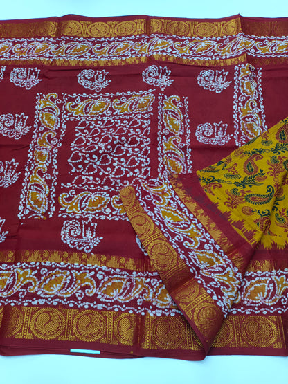 SANGUDI COTTON SAREE WITHOUT BLOUSE