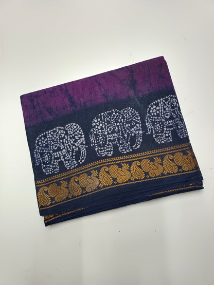 SANGUDI COTTON SAREE WITHOUT BLOUSE