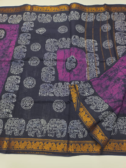 SANGUDI COTTON SAREE WITHOUT BLOUSE