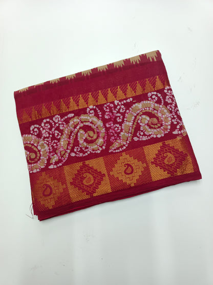 SANGUDI COTTON SAREE WITHOUT BLOUSE
