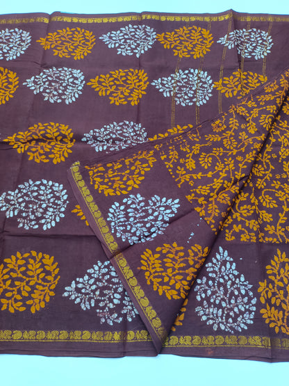 SANGUDI COTTON SAREE WITHOUT BLOUSE