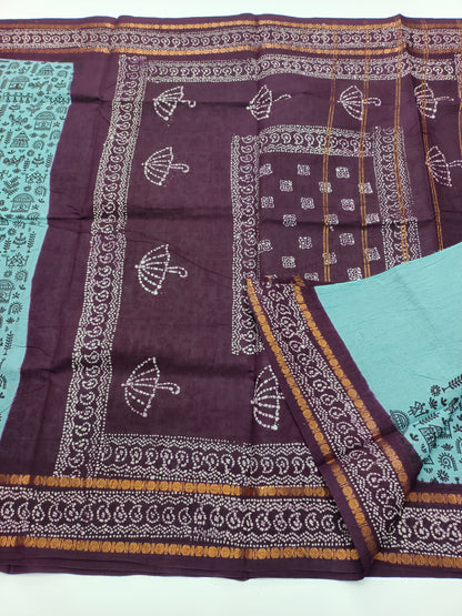 SANGUDI COTTON SAREE WITHOUT BLOUSE