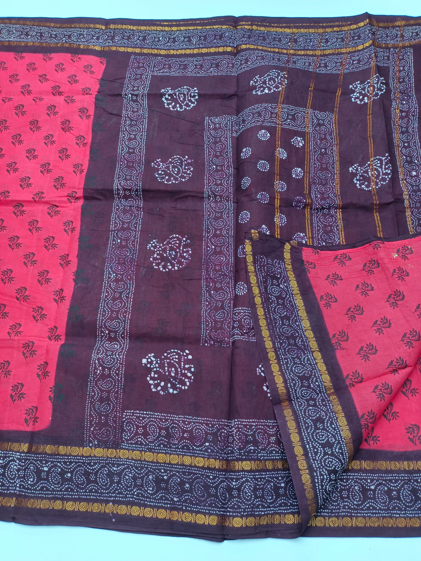 SANGUDI COTTON SAREE WITHOUT BLOUSE