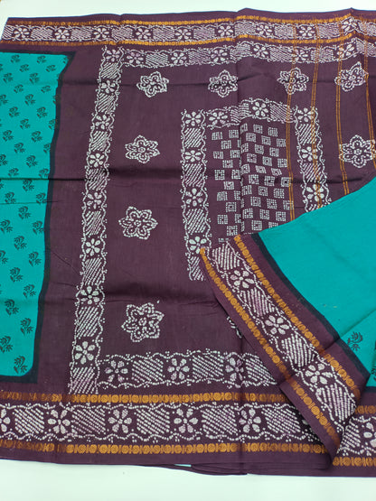 SANGUDI COTTON SAREE WITHOUT BLOUSE