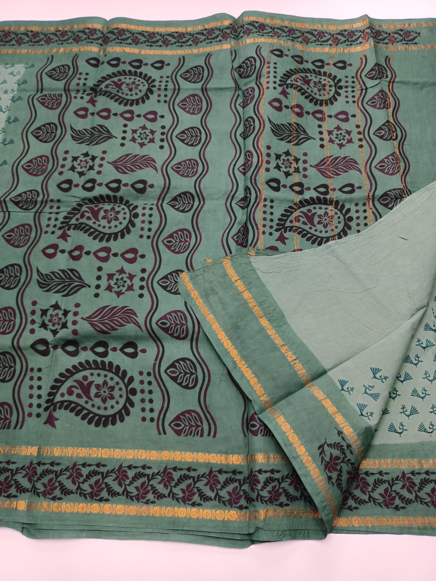 SANGUDI COTTON SAREE WITHOUT BLOUSE