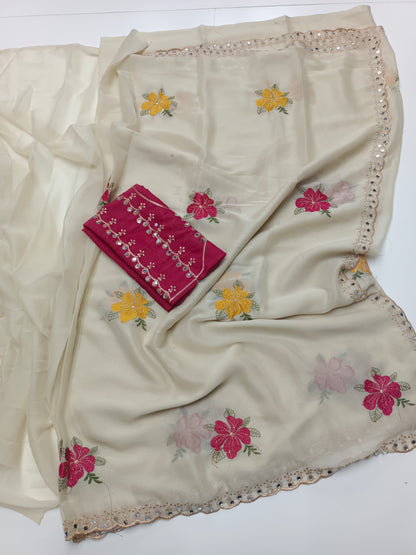 FANCY WORK SAREE