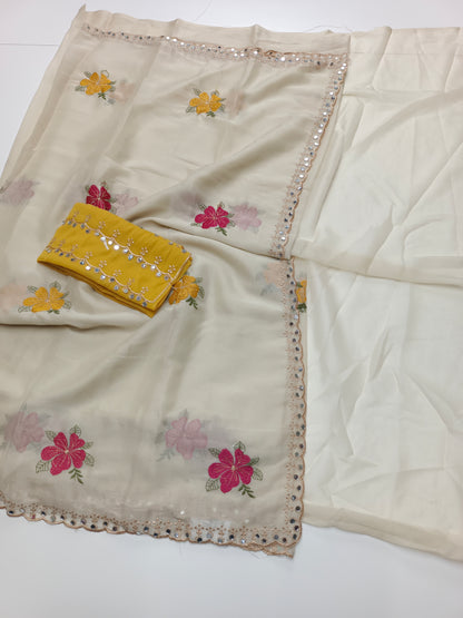 FANCY WORK SAREE