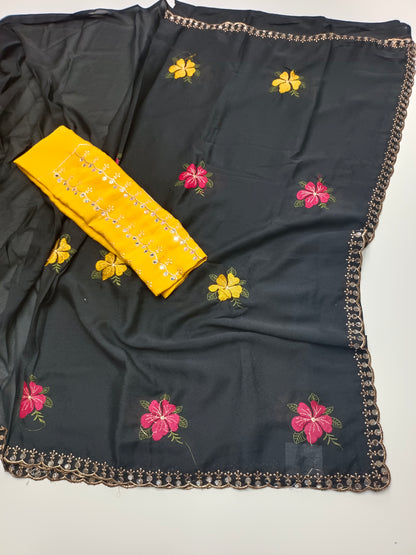 FANCY WORK SAREE