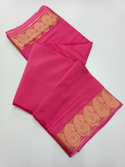FANCY SEMI CREPE SILK SAREE - B S CHANNABASAPPA & SONS