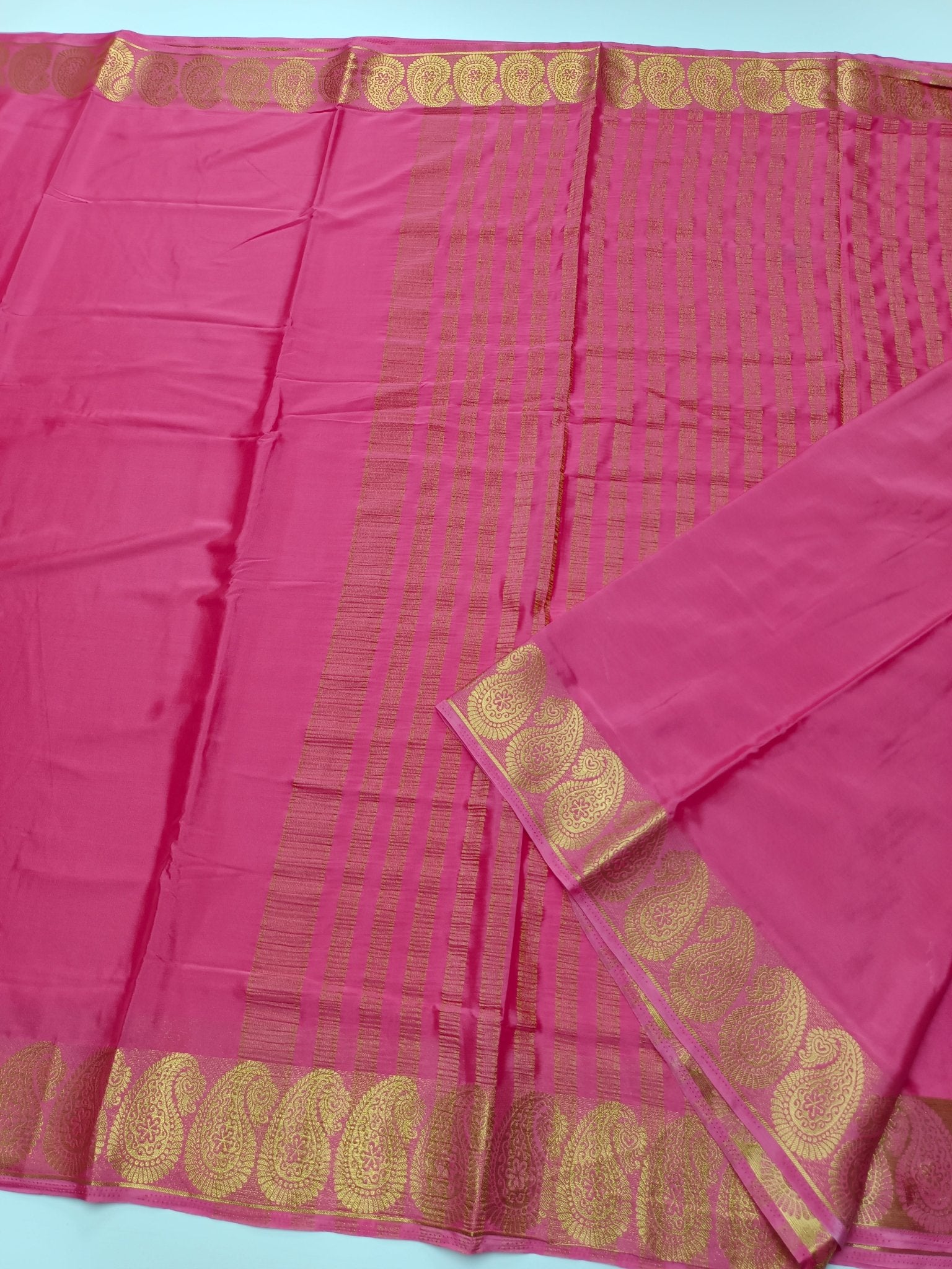 FANCY SEMI CREPE SILK SAREE - B S CHANNABASAPPA & SONS