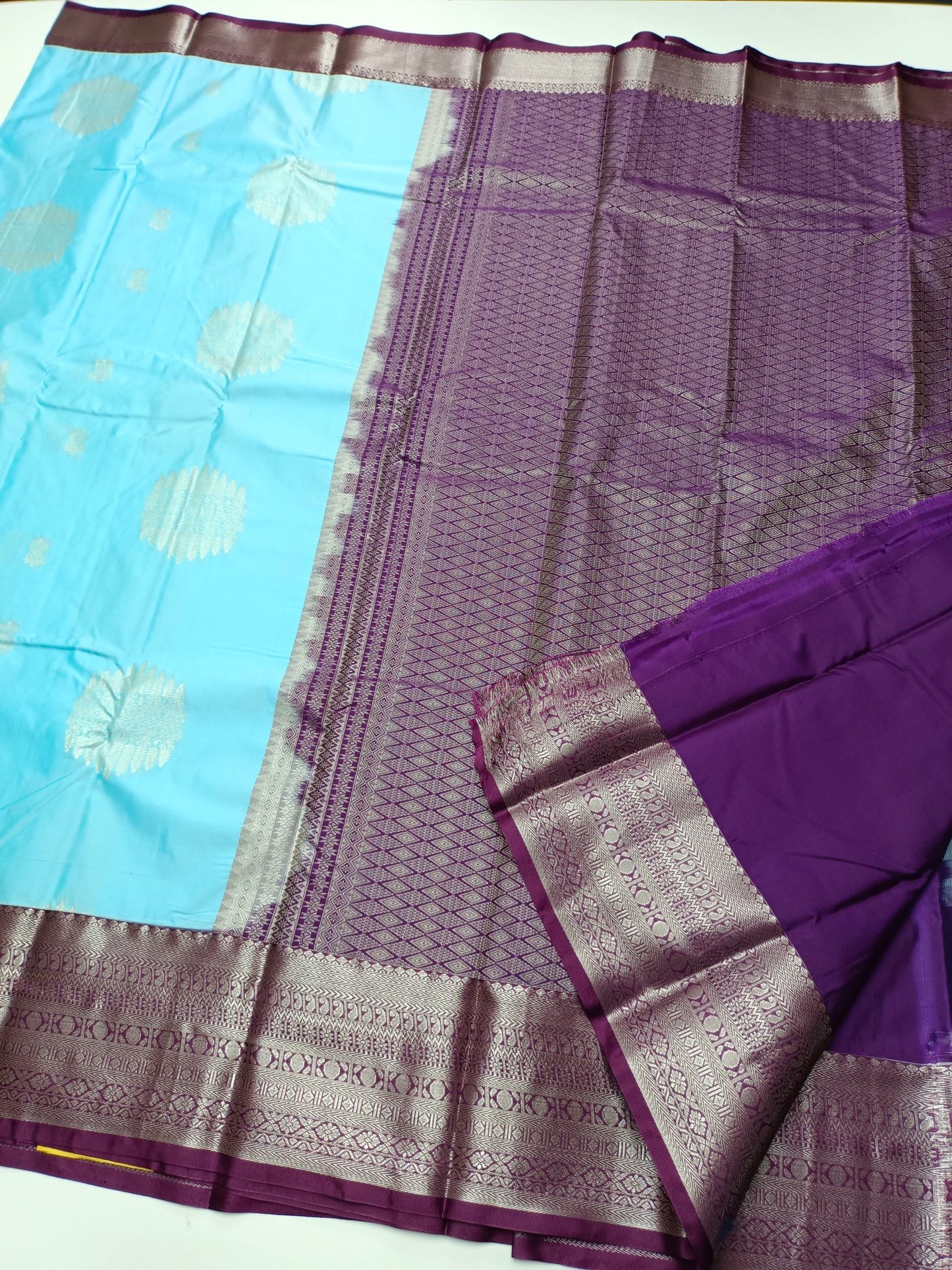 KANCHIPURAM SEMI SILK SAREE - B S CHANNABASAPPA & SONS