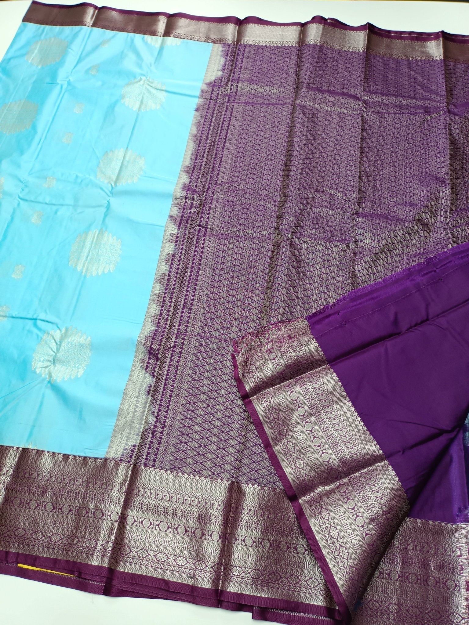 KANCHIPURAM SEMI SILK SAREE - B S CHANNABASAPPA & SONS
