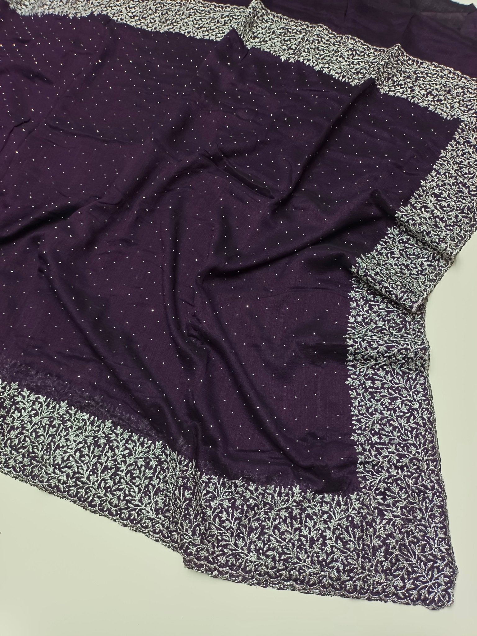 FANCY EMBROIDERY WORK SAREE - B S CHANNABASAPPA & SONS