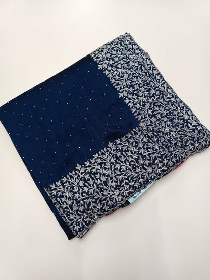 FANCY EMBROIDERY WORK SAREE - B S CHANNABASAPPA & SONS