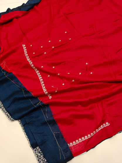 FANCY EMBROIDERY WORK SAREE - B S CHANNABASAPPA & SONS