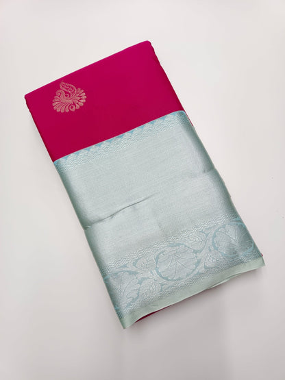 KANCHIPURAM SEMI SILK SAREE - B S CHANNABASAPPA & SONS