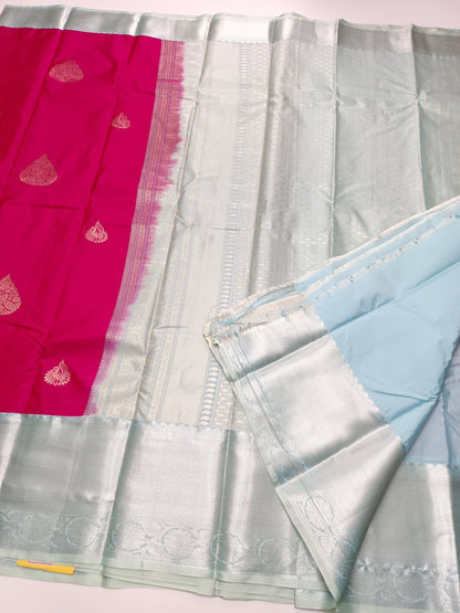 KANCHIPURAM SEMI SILK SAREE - B S CHANNABASAPPA & SONS
