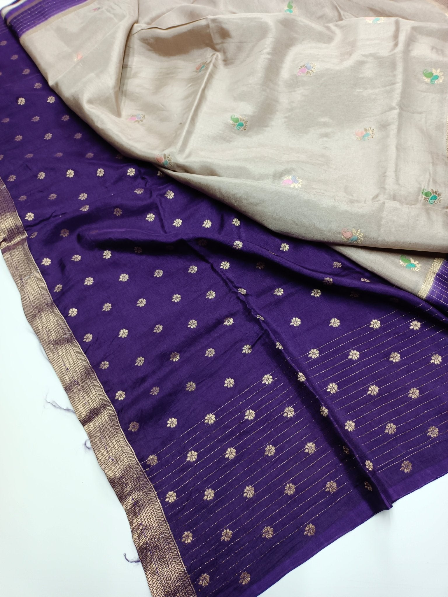 FANCY SEMI CREPE SILK SAREE - B S CHANNABASAPPA & SONS