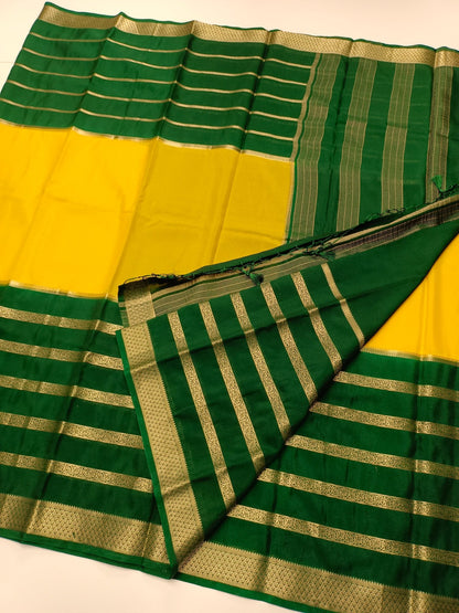 FANCY SEMI CREPE SILK SAREE - B S CHANNABASAPPA & SONS