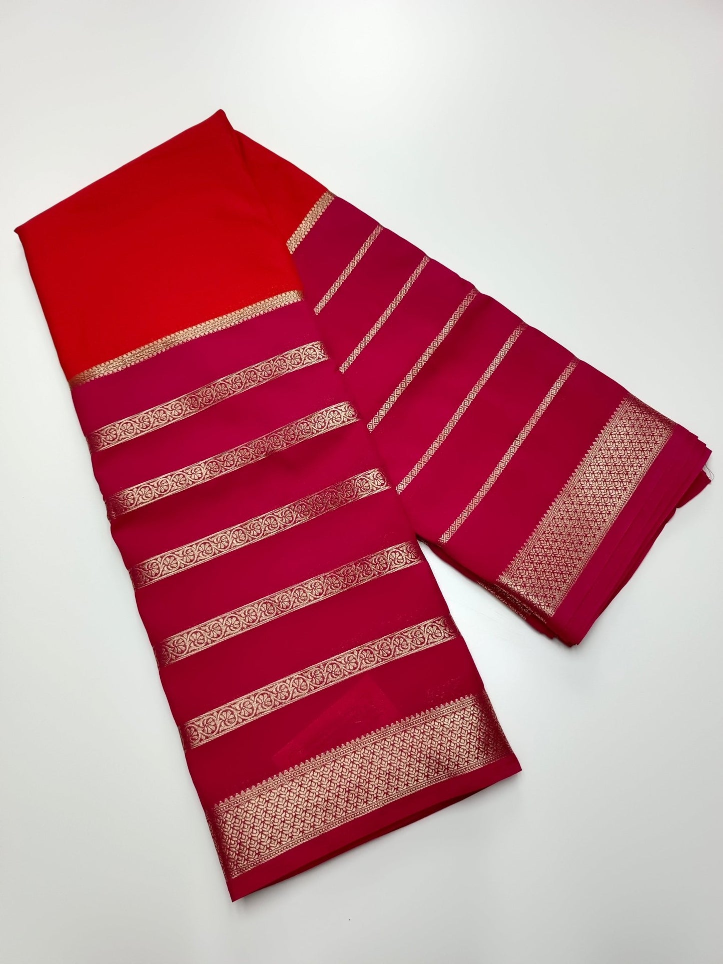 FANCY SEMI CREPE SILK SAREE - B S CHANNABASAPPA & SONS