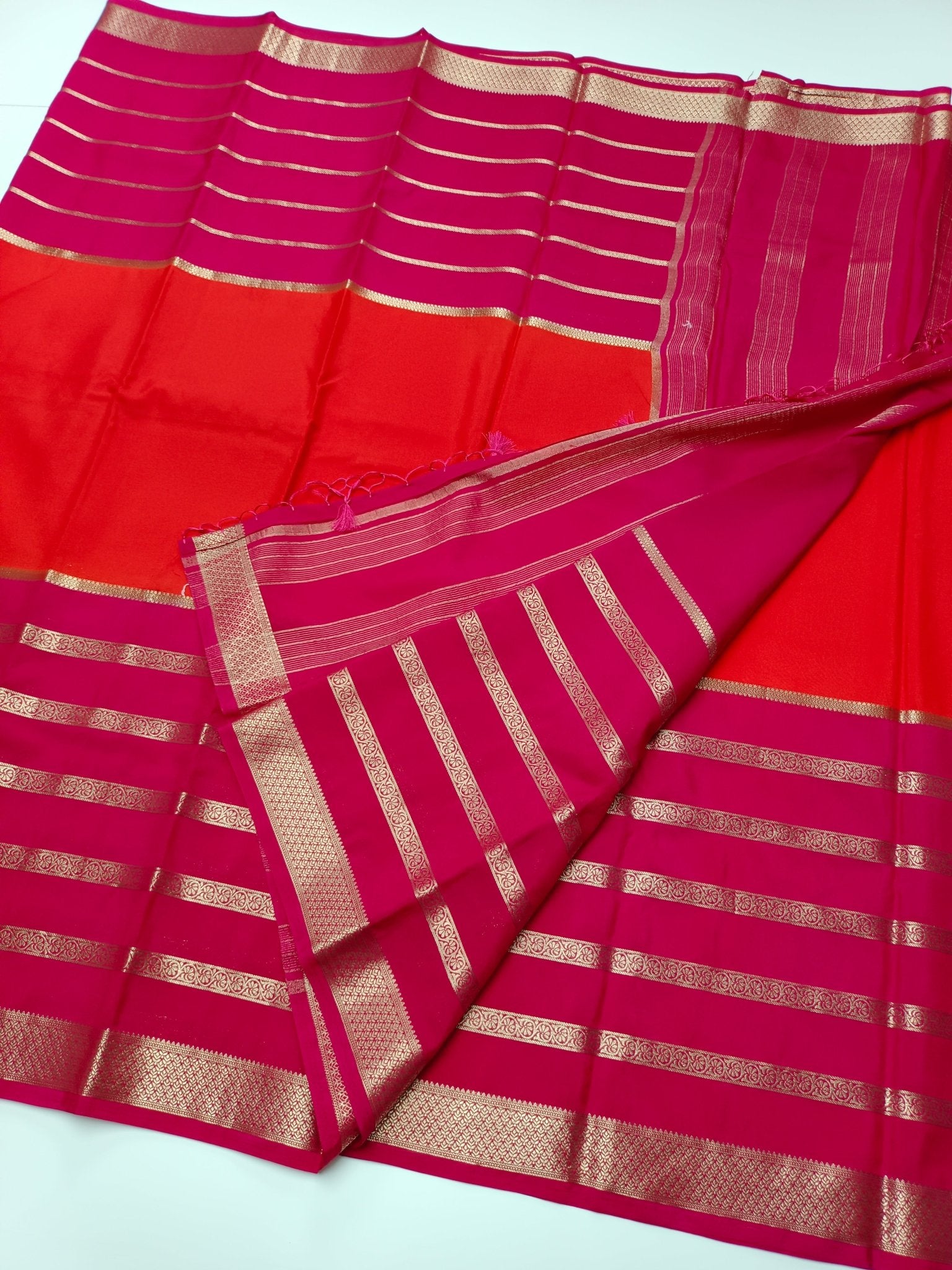 FANCY SEMI CREPE SILK SAREE - B S CHANNABASAPPA & SONS