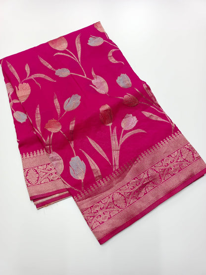FANCY SOFT SILK SAREE - B S CHANNABASAPPA & SONS